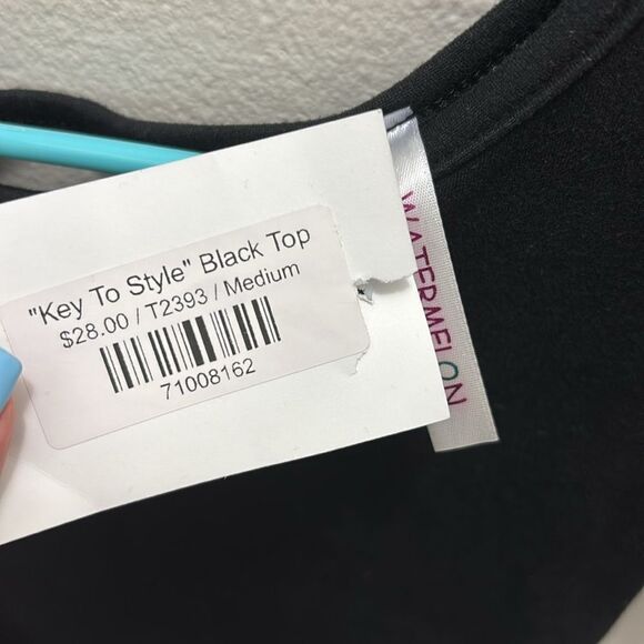 Super soft Black Crop Tie Up Shirt - Picture 3 of 5